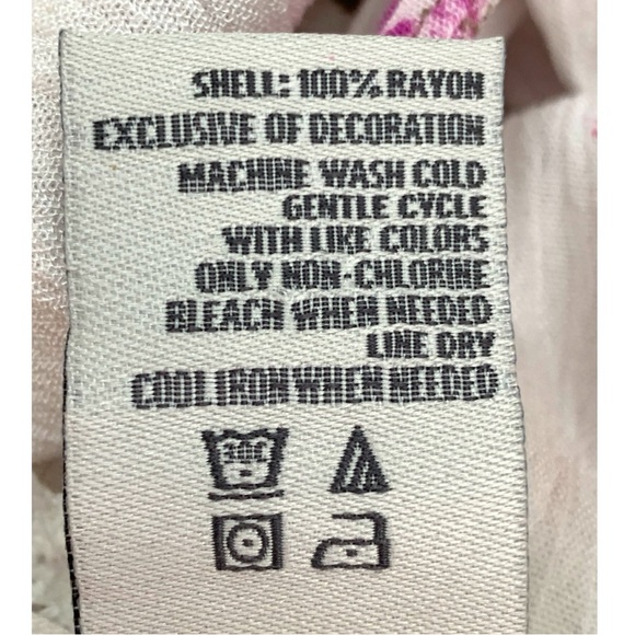 AMERICAN RAG FLORAL PRINT RUFFLE TRIN TOP. WOMEN’S SIZE LARGE - Picture 7 of 7